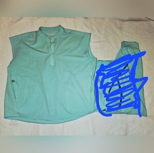 Figs Scrub Top In Mariner Green